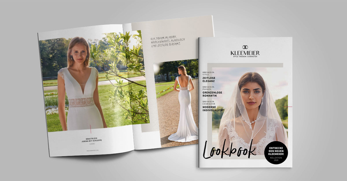 Inspirierendes Lookbook mit Brautmode von Kleemeier – OPUS Marketing
