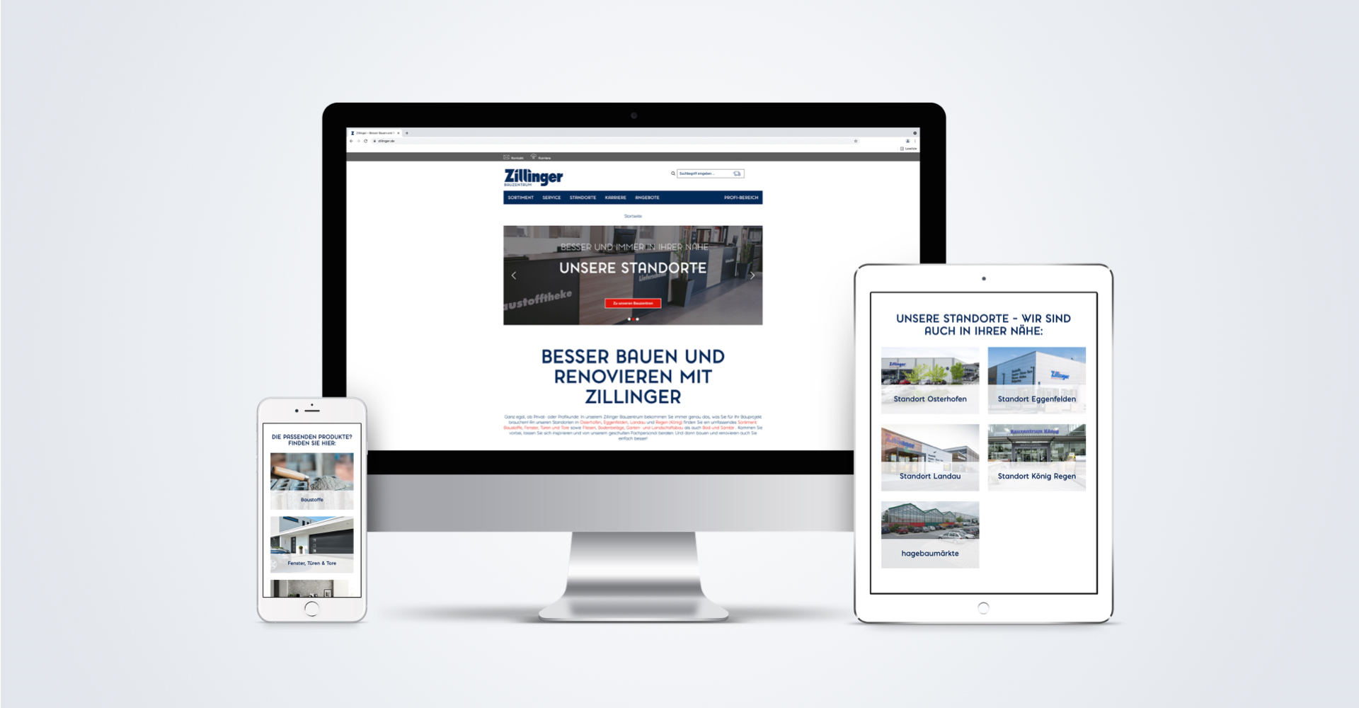 OPUS Marketing / Bauzentrum Zillinger / Website